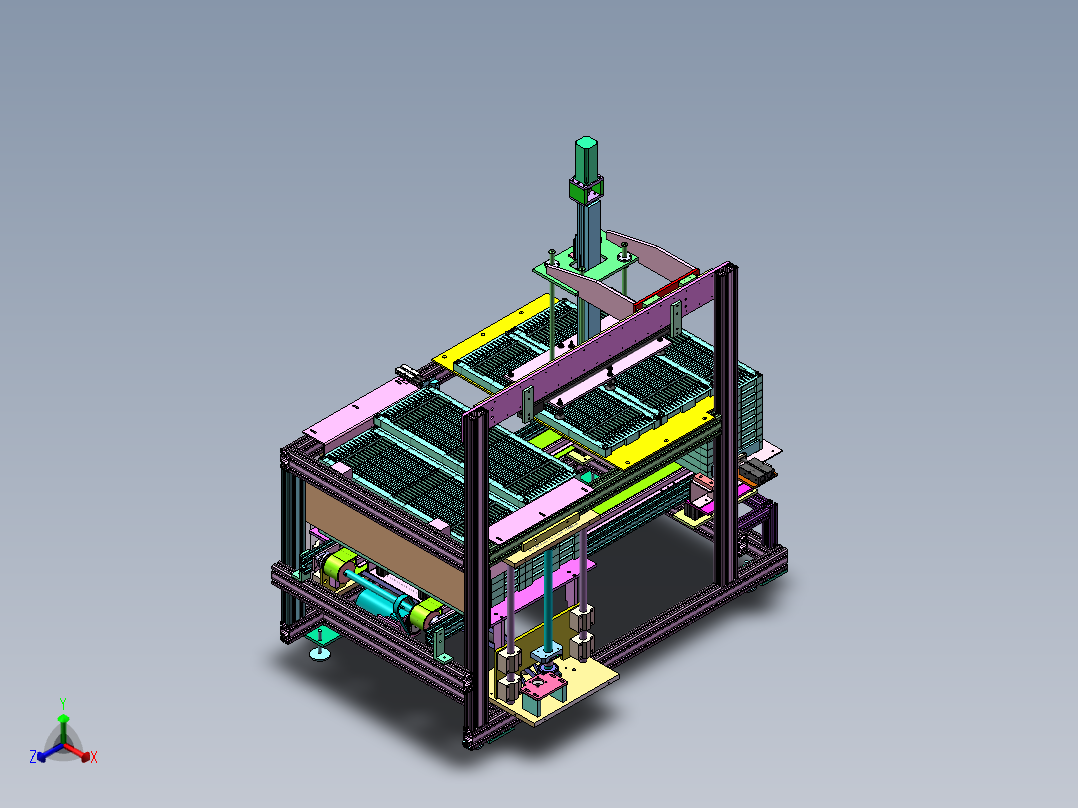 AB板给料机sw18可编辑正等轴测图