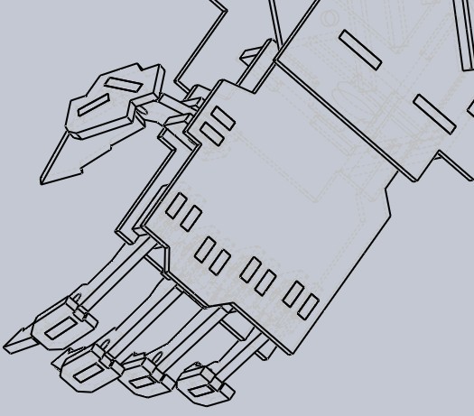 MECHBOT2.1.0机器人拼装模型激光雕刻图纸 dxf slddrw格式
