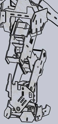 MECHBOT2.1.0机器人拼装模型激光雕刻图纸 dxf slddrw格式