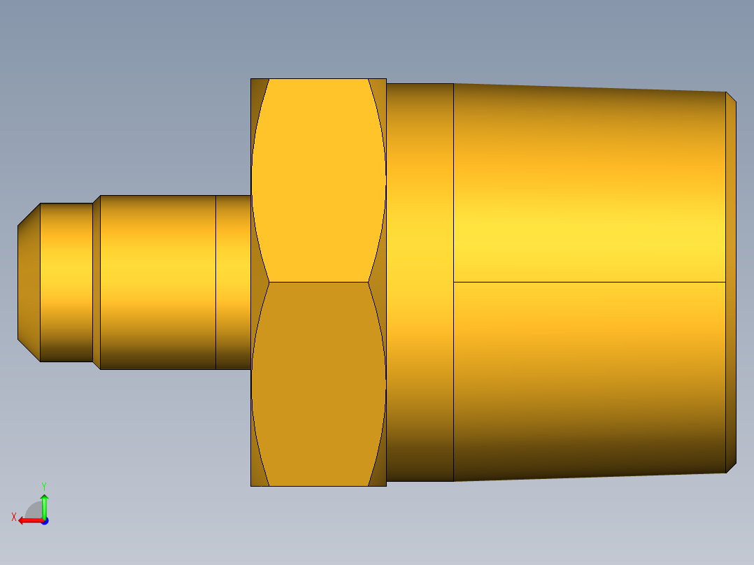 扩口式工业通用硬管接头Male Connector 48F-4-8后视图