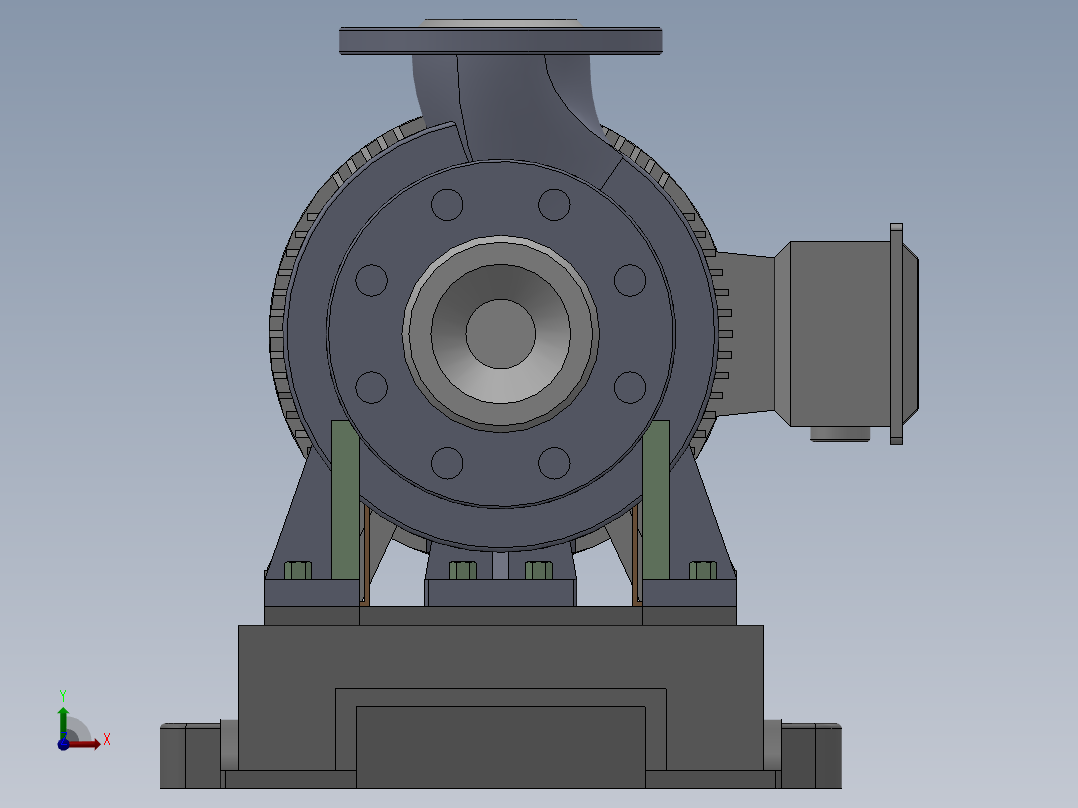 IHF型氟塑料合金离心泵[IHF80-65-160]前视图