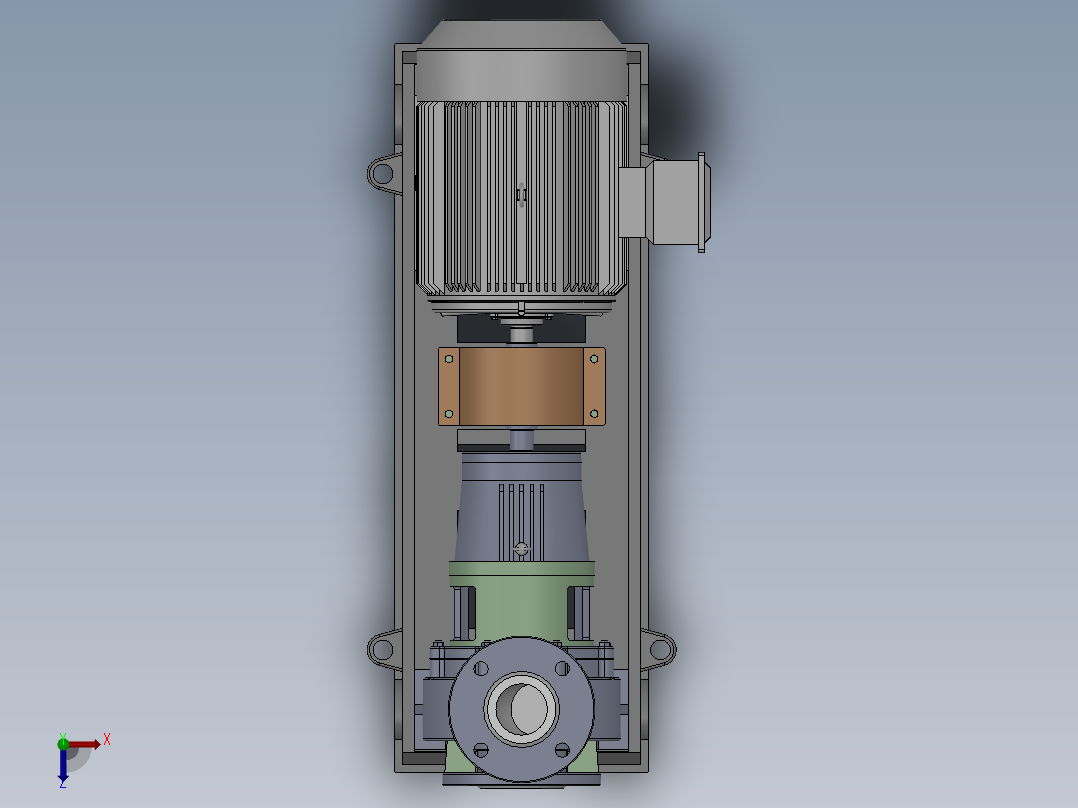 IHF型氟塑料合金离心泵[IHF80-65-160]俯视图