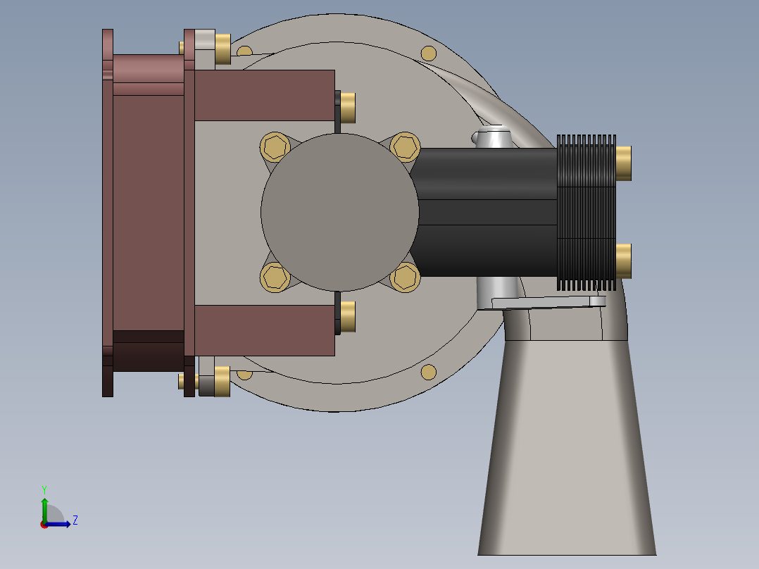 发动机鼓风机总成2左视图