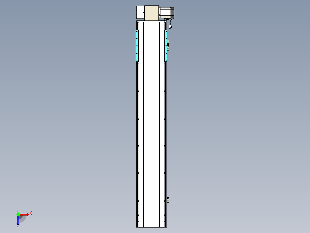 同步带滑台-半封闭B22H-L100-C-S1100-LD-P75-D3-N5俯视图