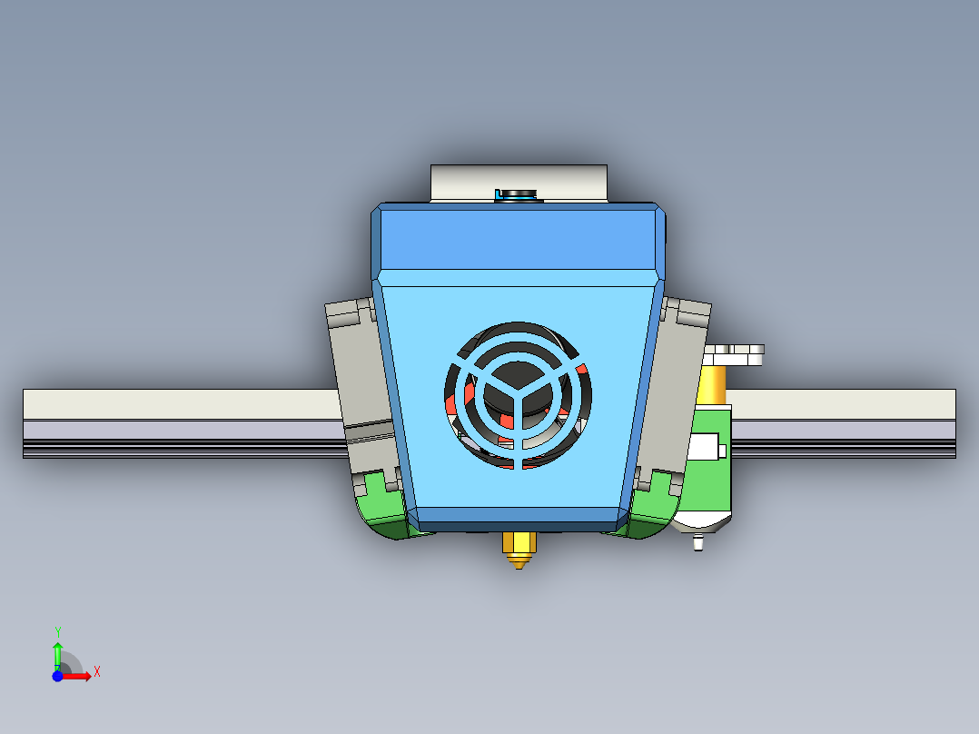 Creality Ender 7 X3d打印机打印头前视图