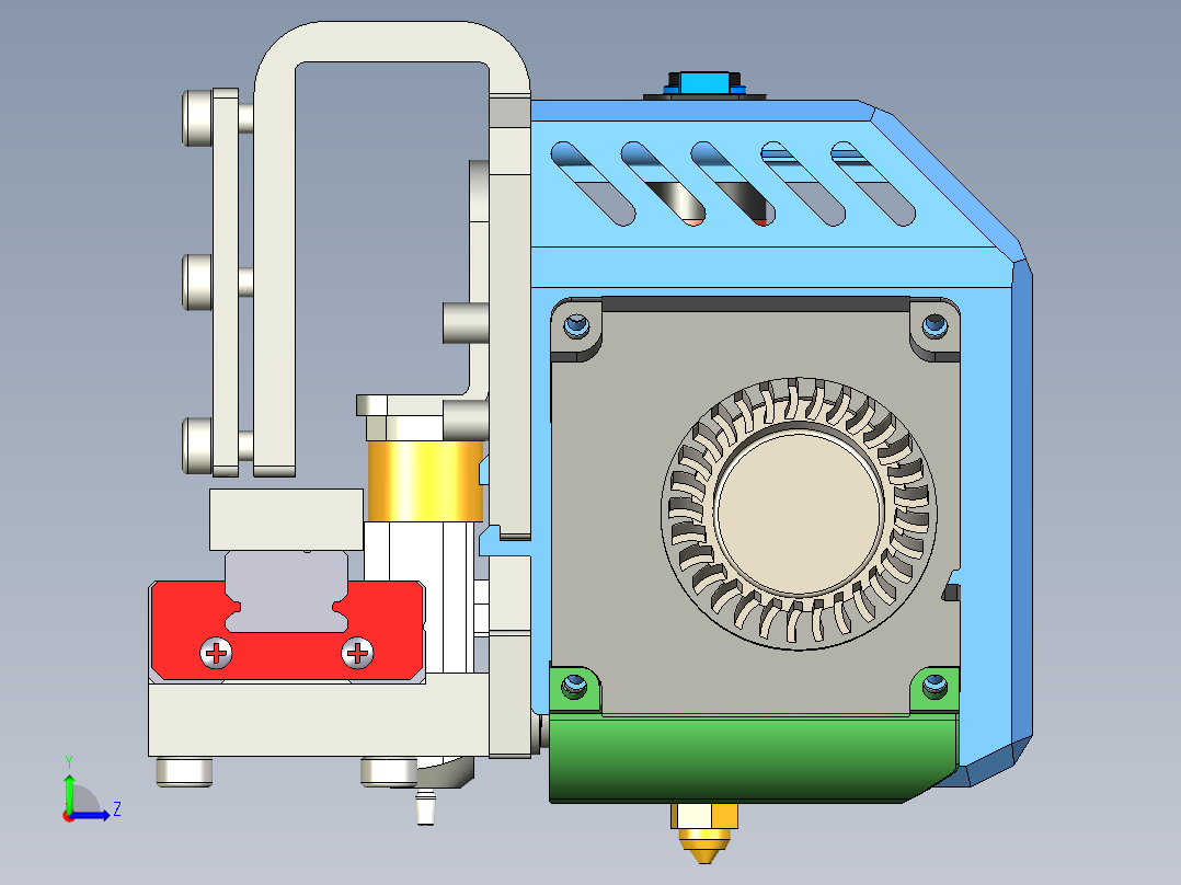 Creality Ender 7 X3d打印机打印头左视图