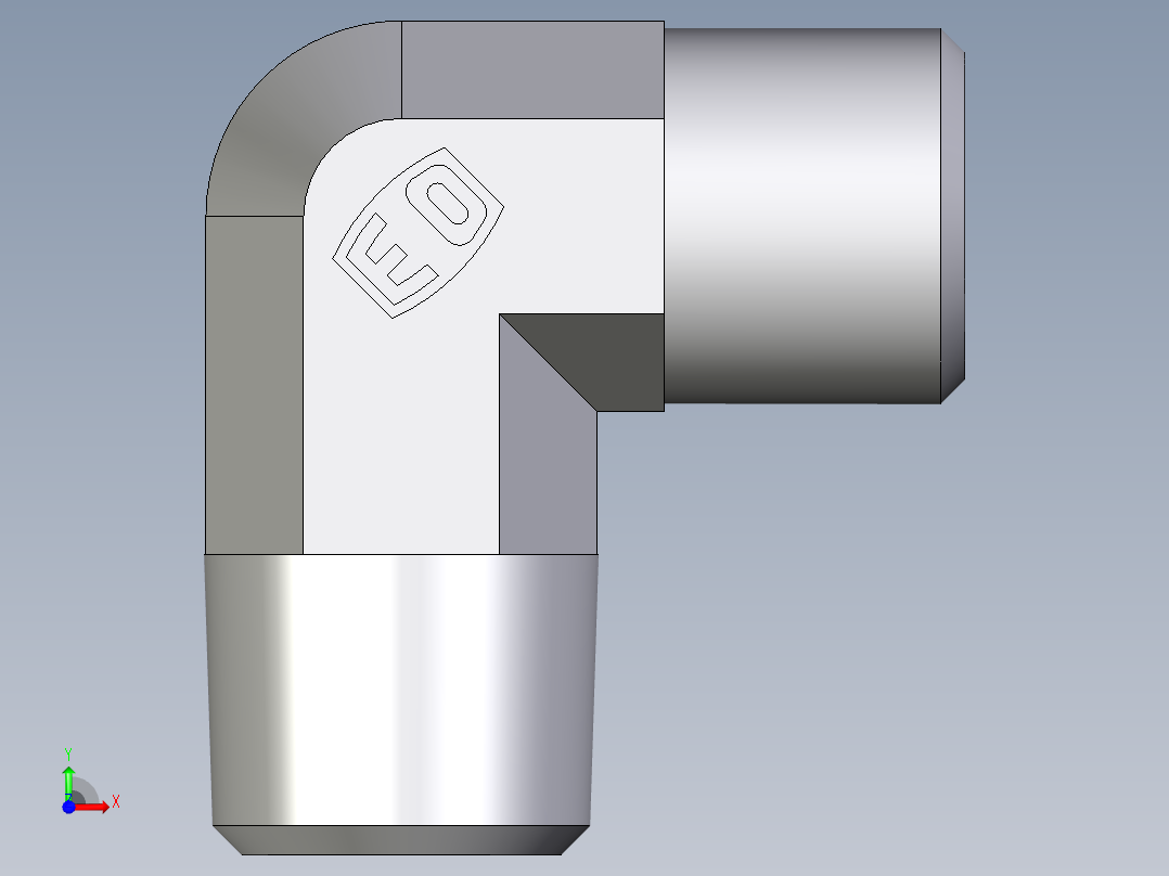 卡套式工业通用硬管接头EO_Male_stud_elbow_WE06LLM71X前视图