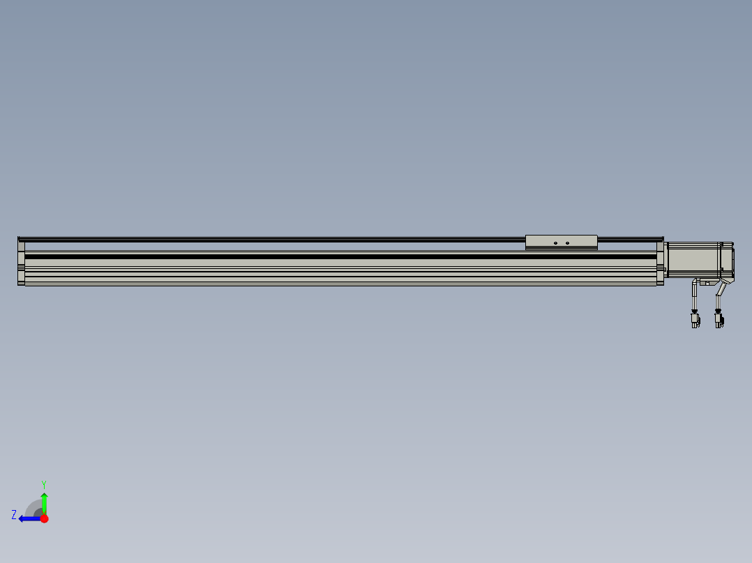 东锦丝杆传动-直线滑台模组DH120-C-S800-BC-P400W-C3右视图