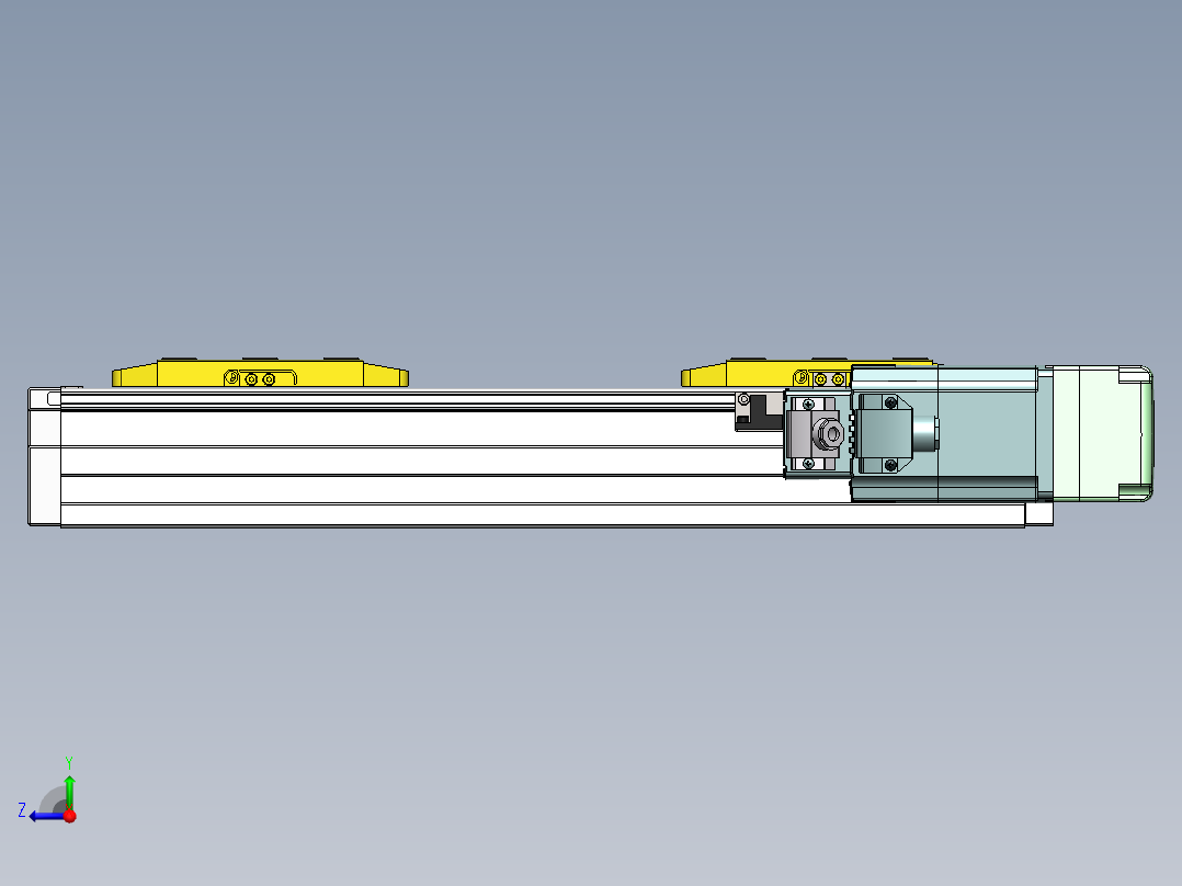 GTH内嵌丝杆全封闭GTH8S-BR-400W右视图