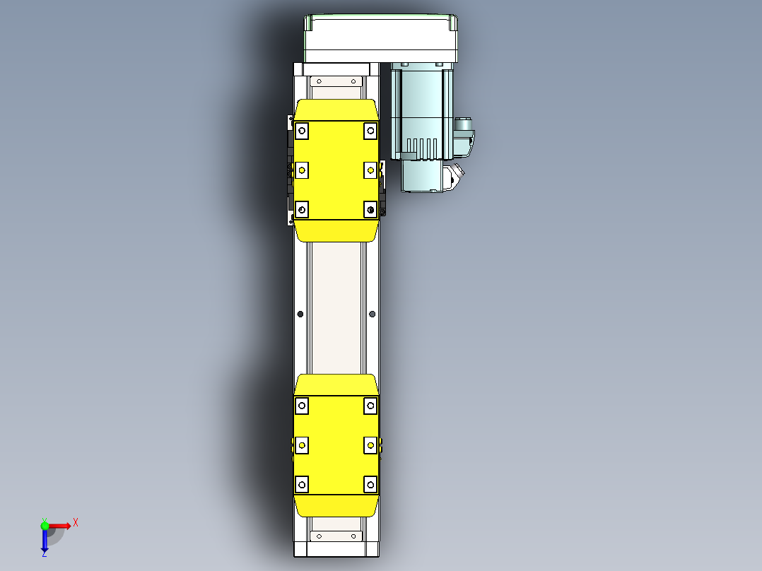 GTH内嵌丝杆全封闭GTH8S-BR-400W俯视图