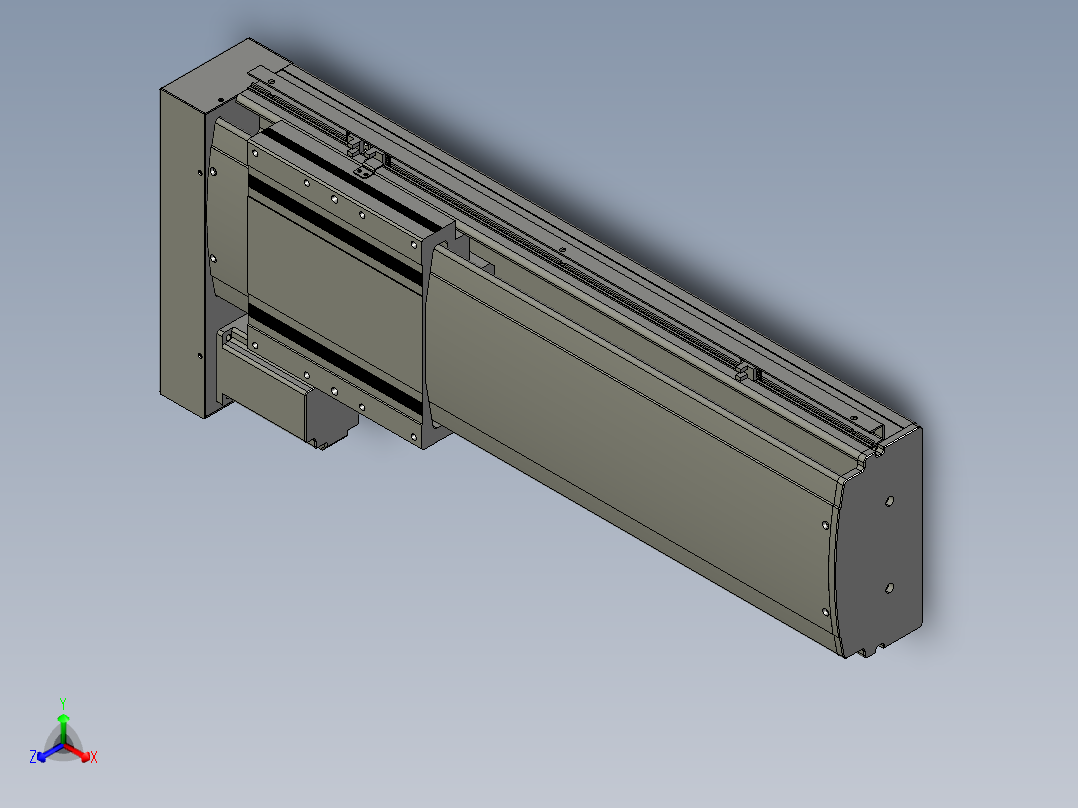 VF丝杆传动-一般环境VF22-S450-BL正等轴测图