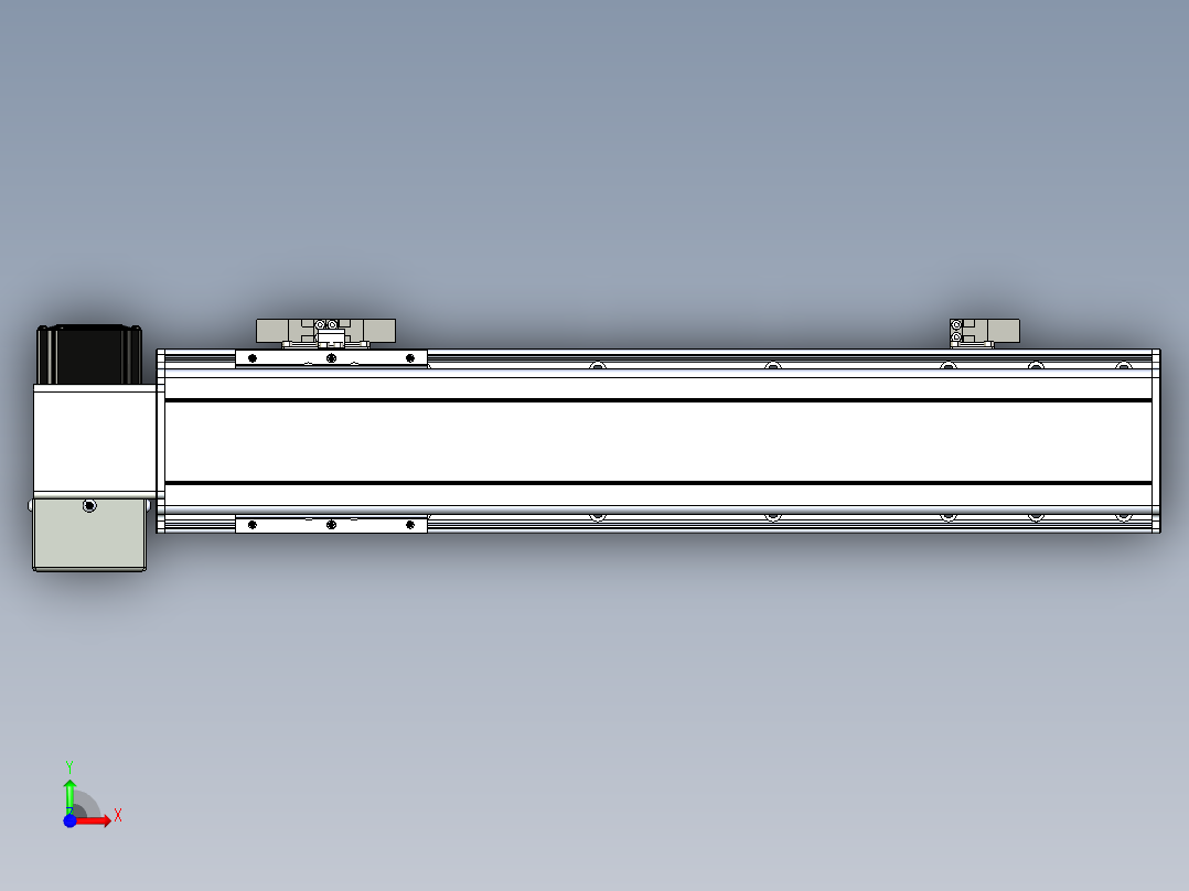 同步带滑台-半封闭B10H-L45-S350-LD-P40-D3前视图