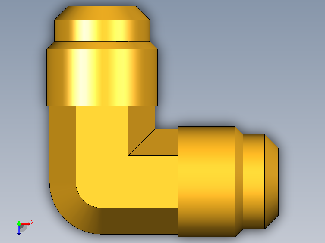 扩口式工业通用硬管接头Union Elbow 155F-10俯视图