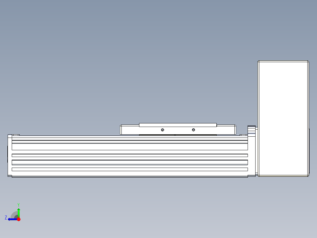 同步带全封闭直线模组TPA-HCB-110D-90-L100-LU-C-P40-N3右视图