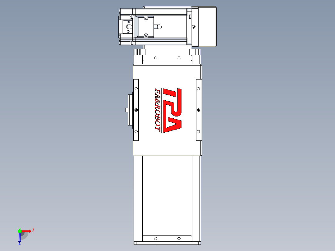 同步带全封闭直线模组TPA-HCB-110D-90-L100-LU-C-P40-N3俯视图