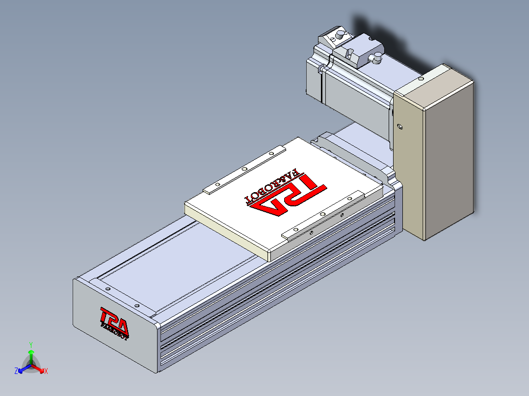 同步带全封闭直线模组TPA-HCB-110D-90-L100-LU-C-P40-N3正等轴测图
