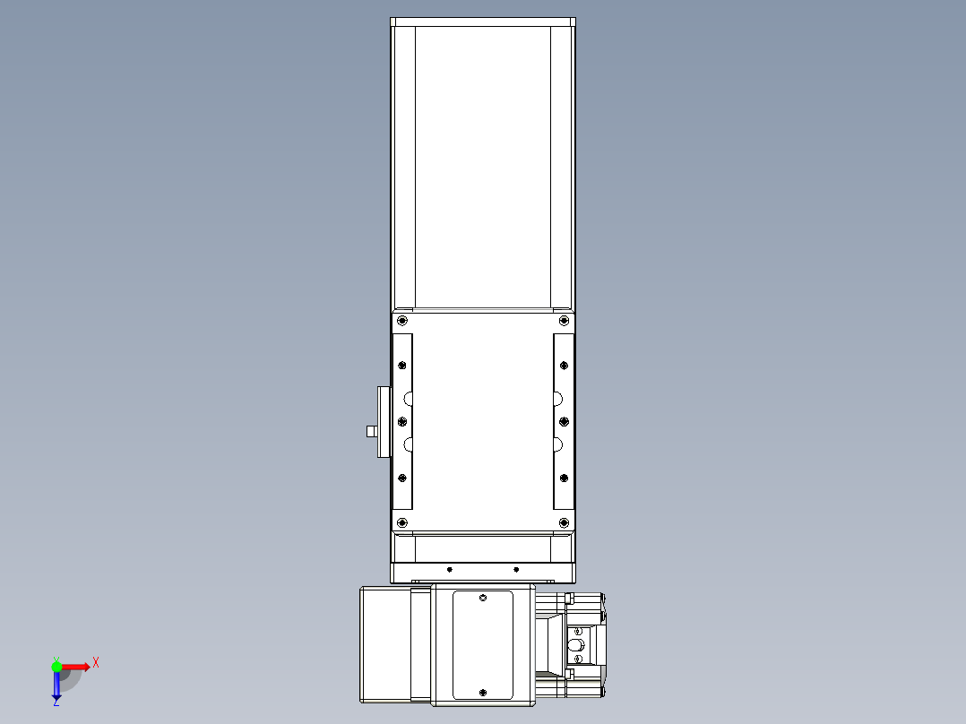 同步带全封闭直线模组TPA-HCB-105D-90-L100-LP-Y-P20-N3俯视图