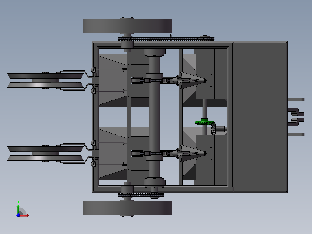 马铃薯播种机（CAD）前视图