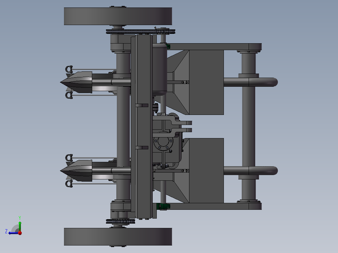 马铃薯播种机（CAD）右视图