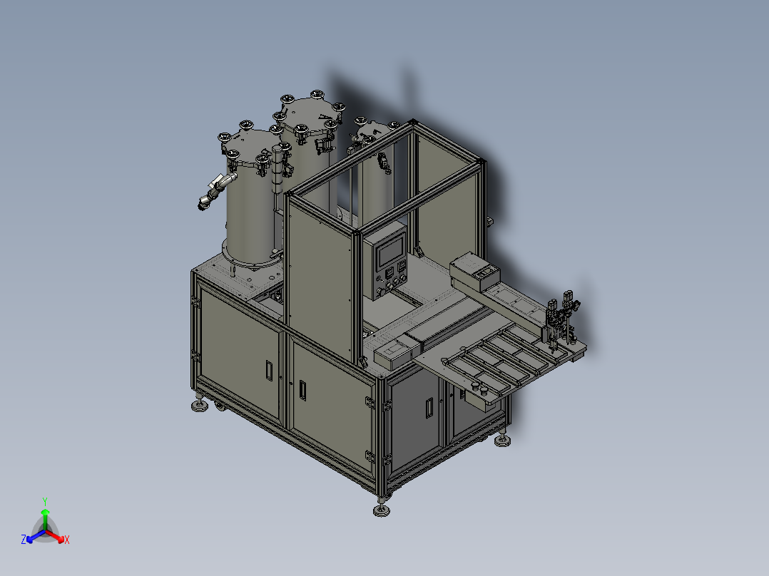 蓄电池封盖自动点胶机3D模型