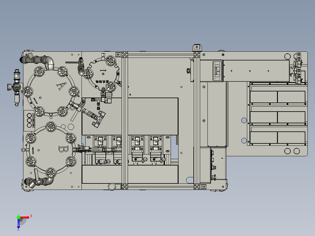 蓄电池封盖自动点胶机3D模型俯视图