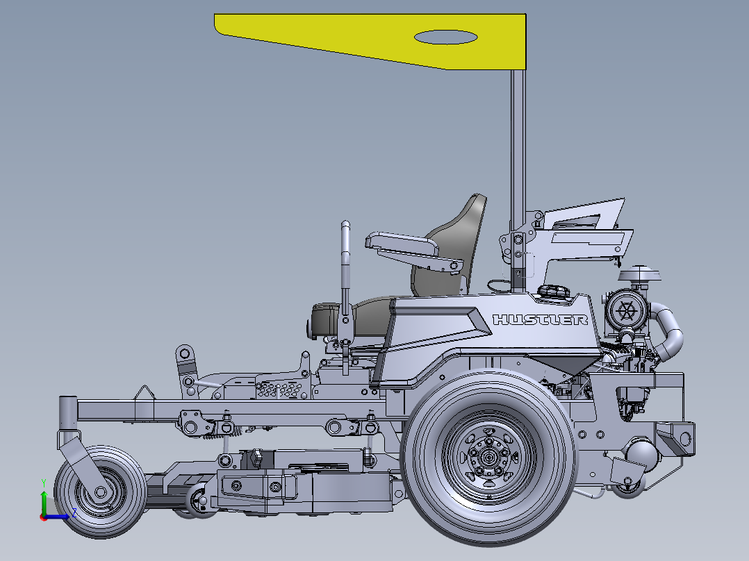 割草机模型左视图