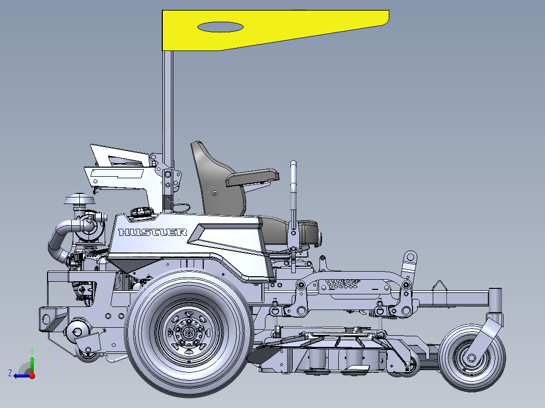割草机模型右视图