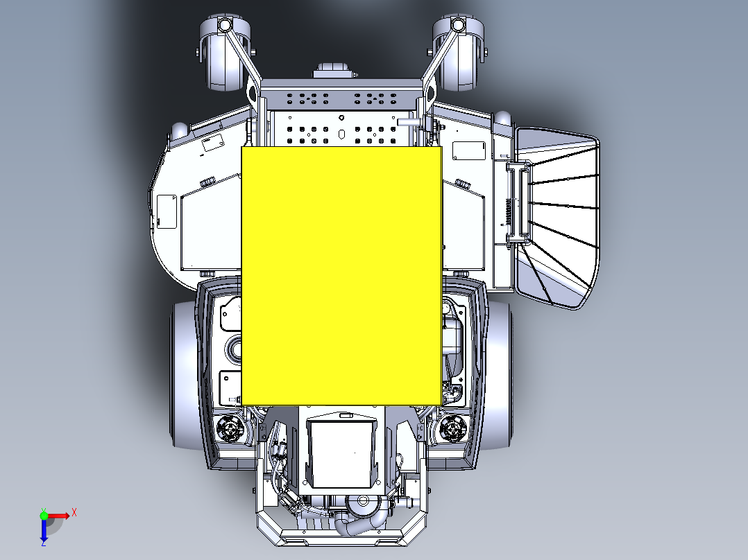 割草机模型俯视图