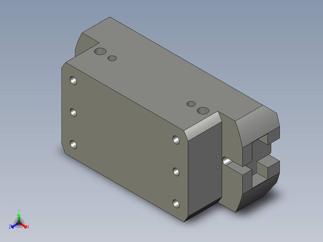 普通气爪PH15-80S正等轴测图