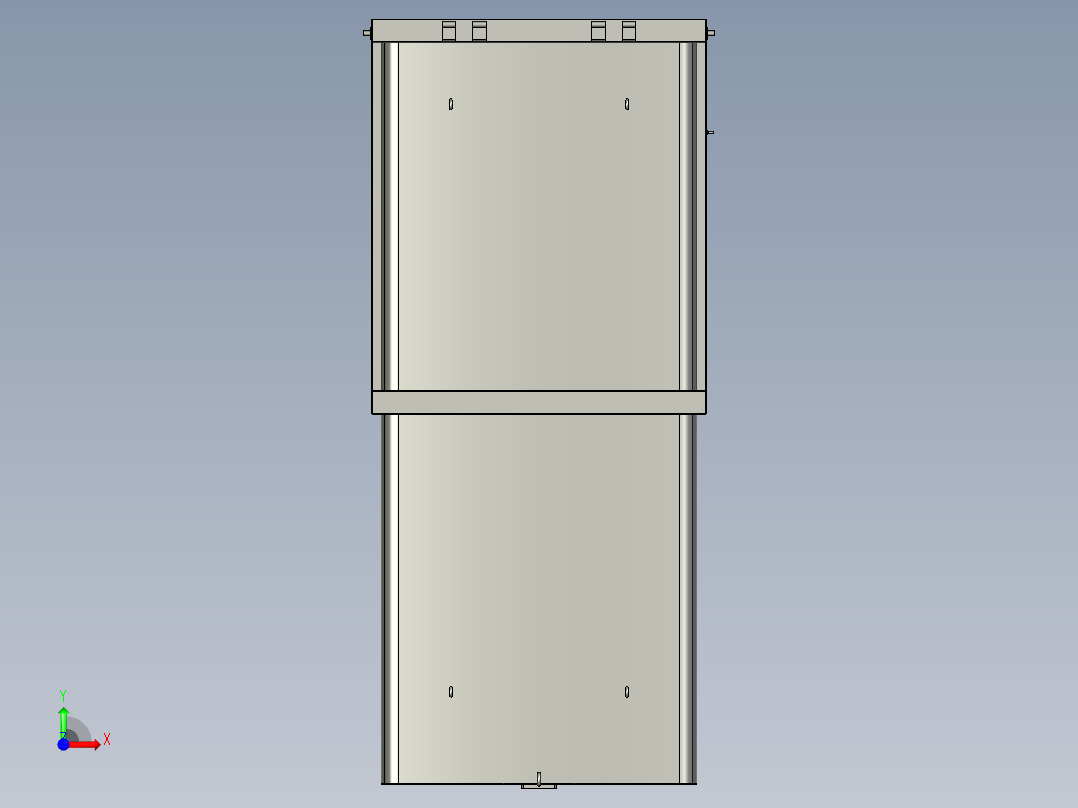 垃圾运输箱前视图