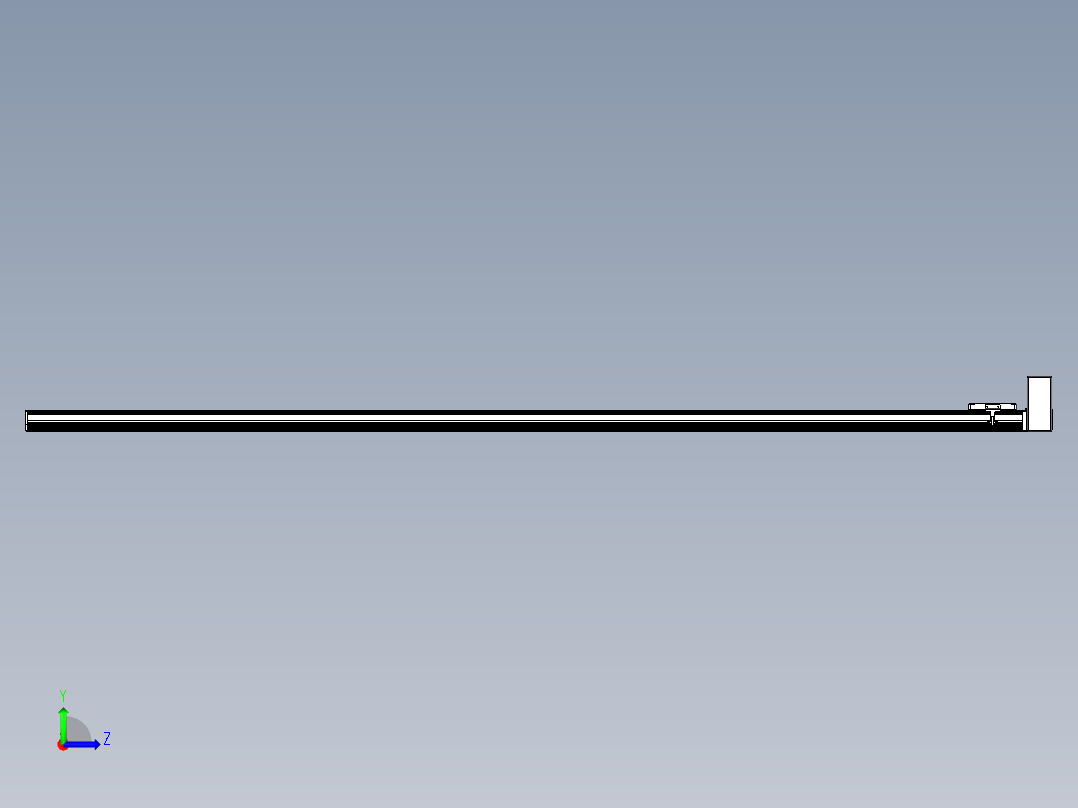 同步带全封闭直线模组TPA-HCB-105D-90-L2500-LU-Y-P20-N3左视图