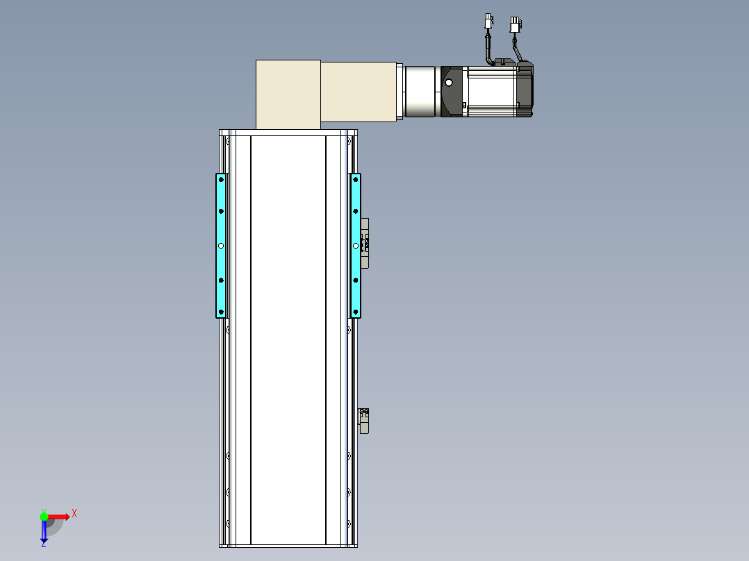 同步带滑台-半封闭B22-L100-C-S250-R-P75-D3-N5俯视图