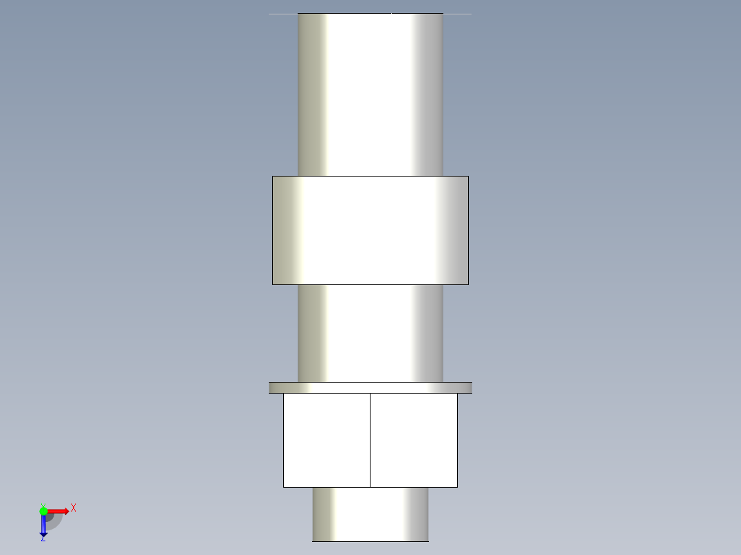 惰輪梢PID-3D多系列多零件图纸模型俯视图