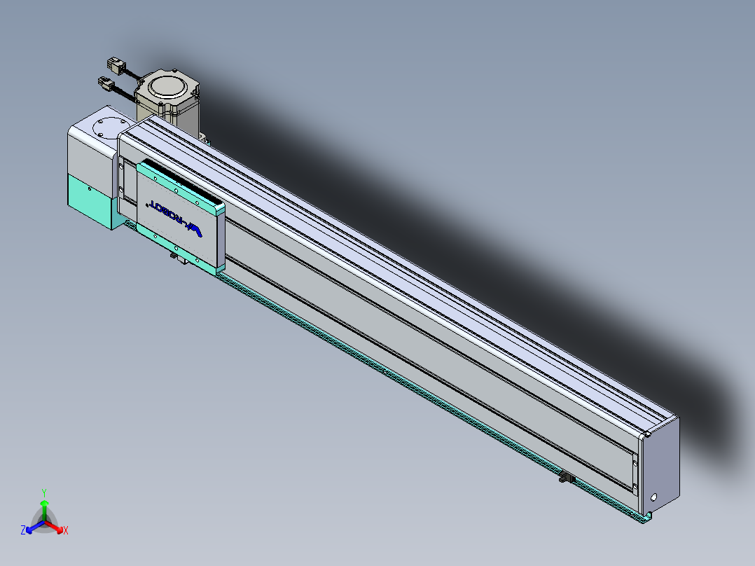 威洛博VBC同步带传动一无尘环境VBC14-L45-S750-BLD-ZP75-C3正等轴测图