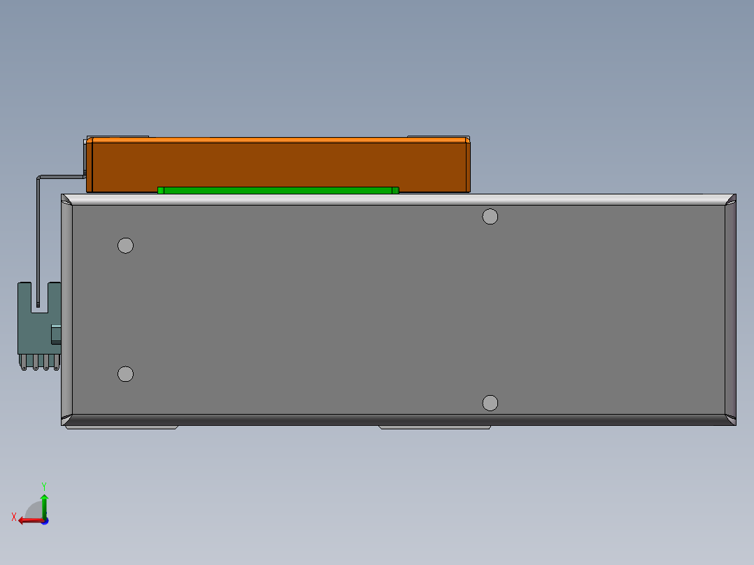 MCH丝杆全封闭MCH14-BL-400W后视图