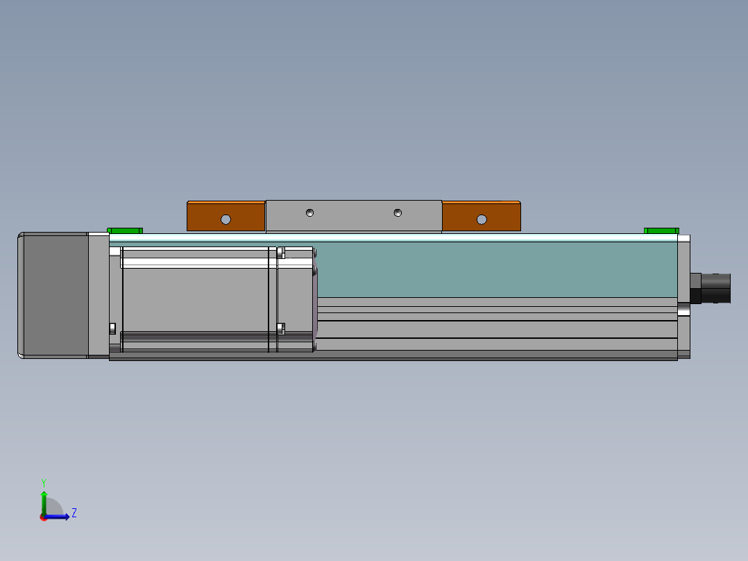 MCH丝杆全封闭MCH14-BL-400W左视图