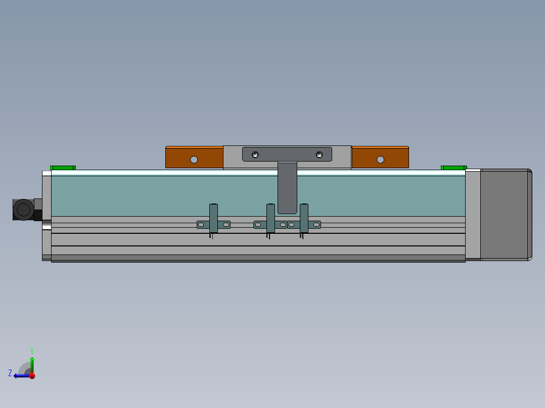 MCH丝杆全封闭MCH14-BL-400W右视图