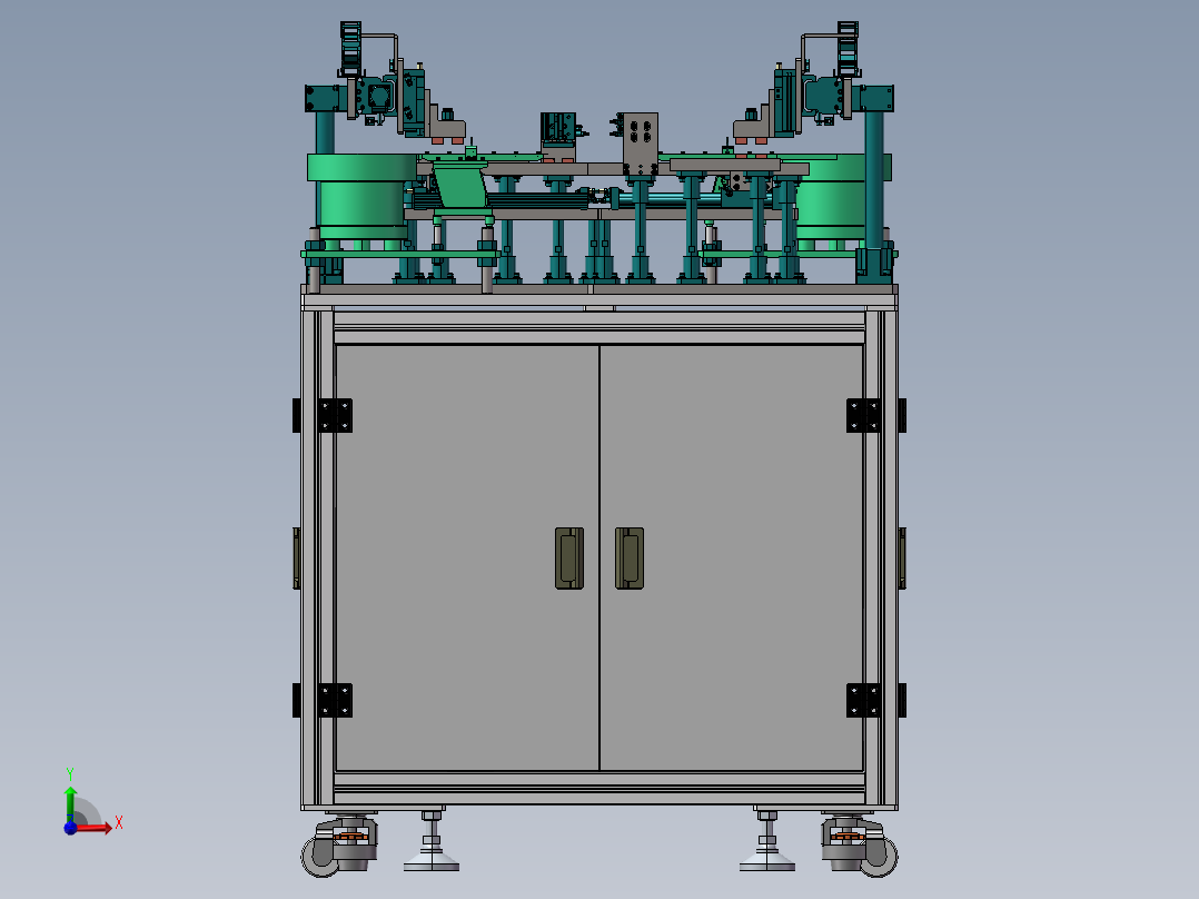 双工位全自动组装设备sw20前视图