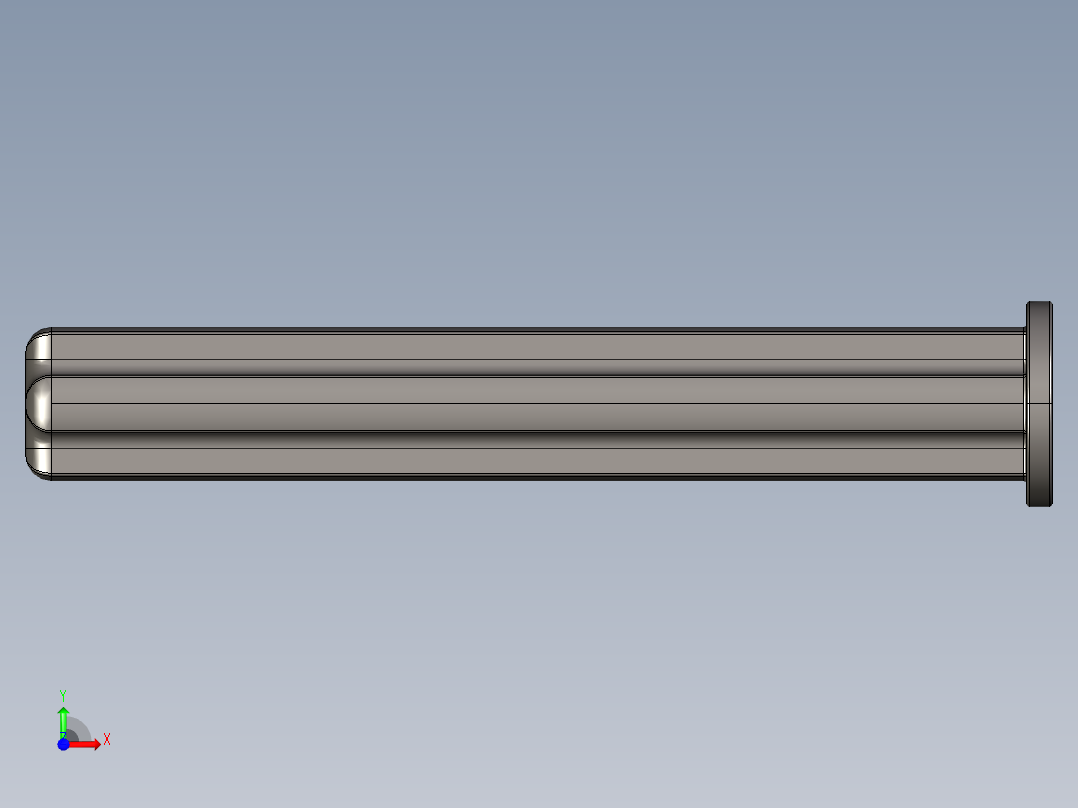 乐高机械组车桥-87083 DkStone Technic Axle 4 with Stop.STEP前视图