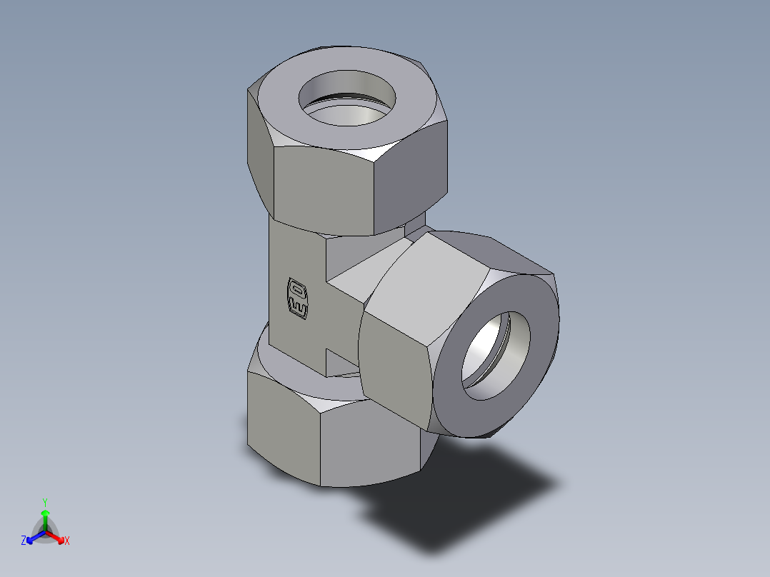 卡套式工业通用硬管接头EO_Standpipe_run_tee_EVL25S71