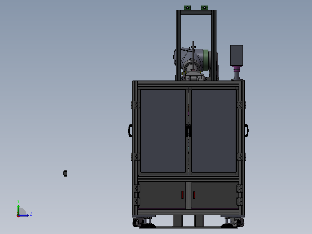 滚筒支架组装机左视图