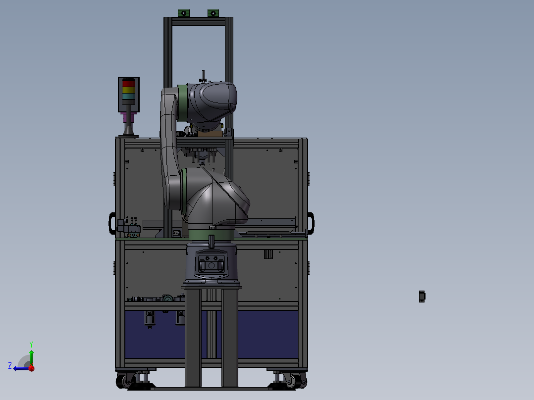滚筒支架组装机右视图
