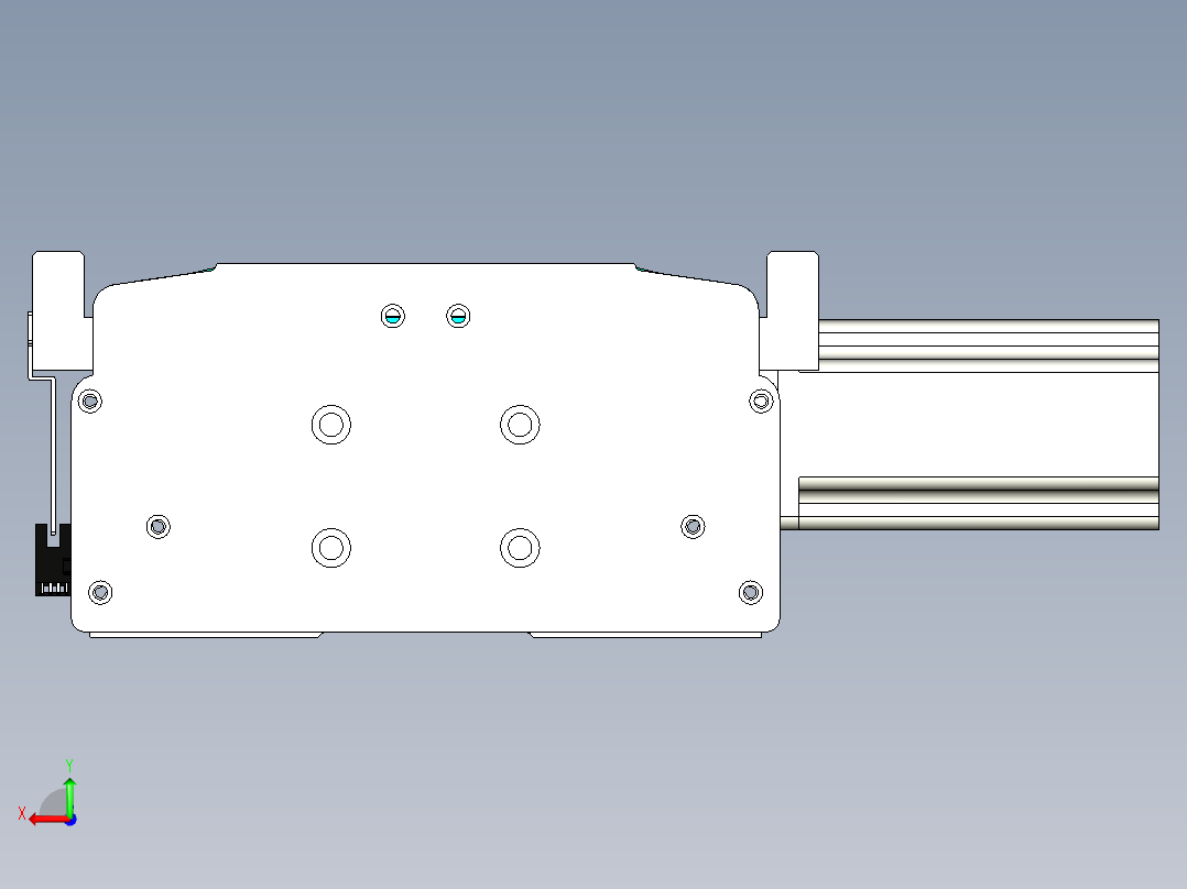 东锦同步带传动-直线滑台模组DH270B-C-L150-S1000-BL-P750W-C3后视图