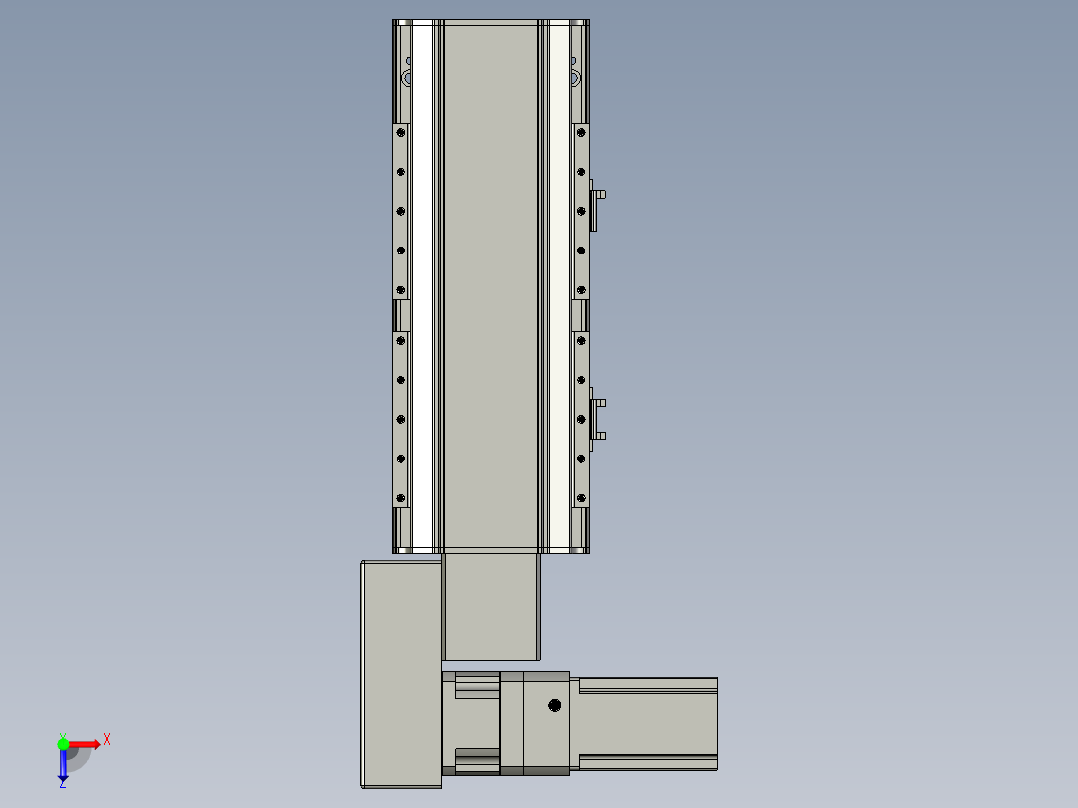 直线模组LHB17-L40-S150-BL设计图纸俯视图