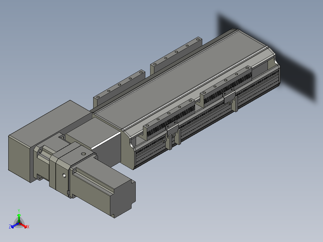 直线模组LHB17-L40-S150-BL设计图纸正等轴测图