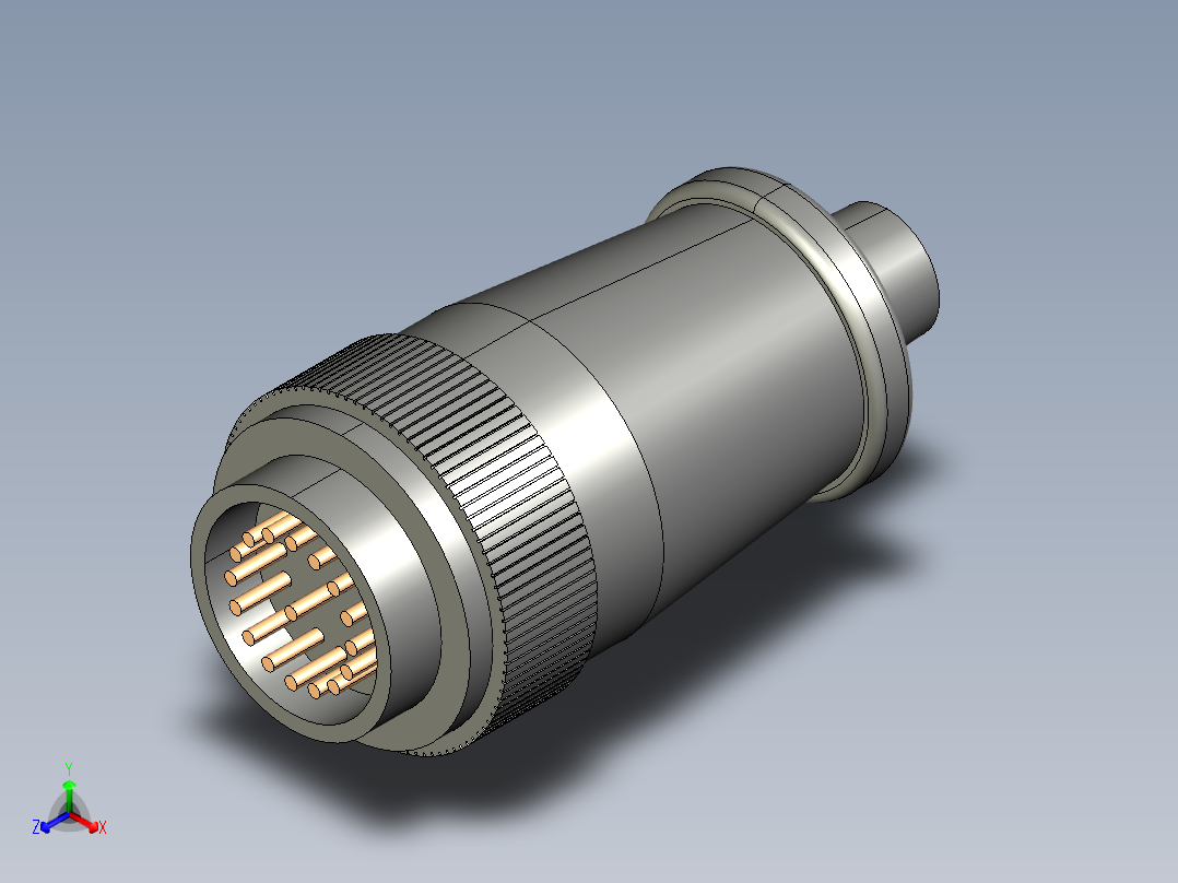 航空插头正等轴测图