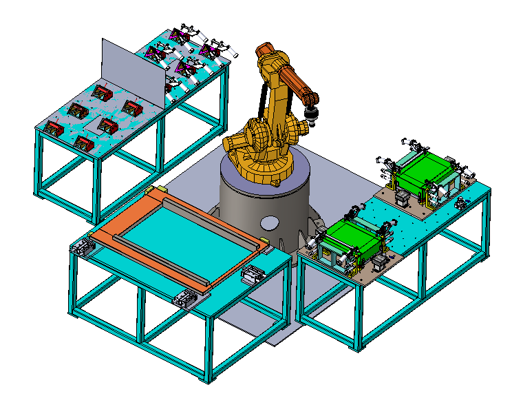 机器人三工位焊接sw16可编辑