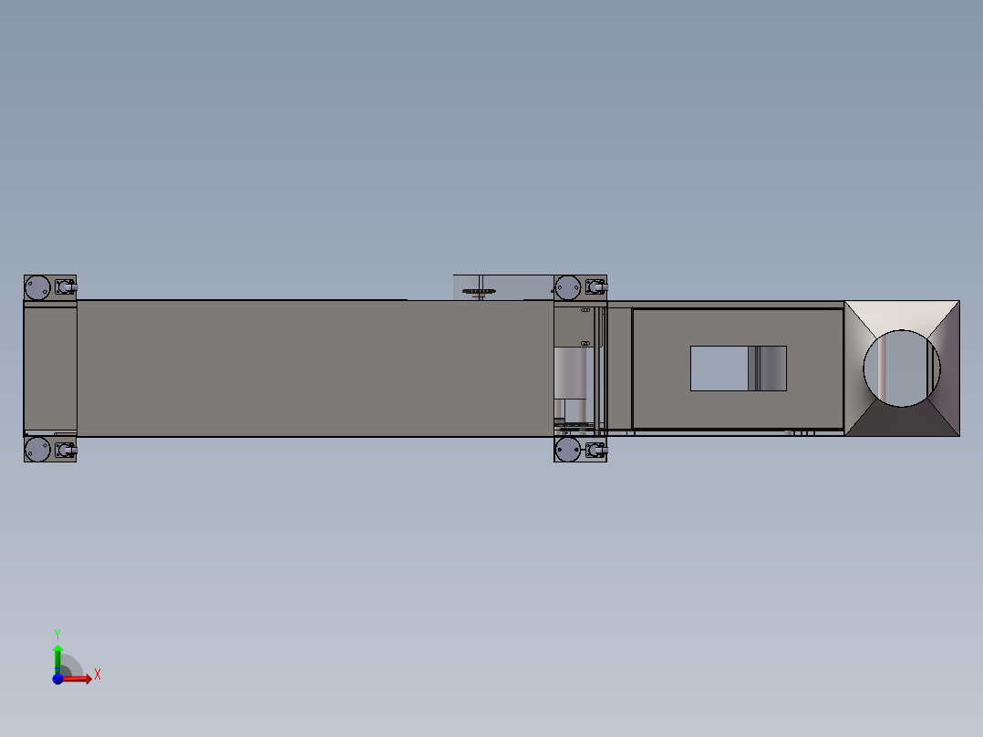 4L斗式提升sw16可编辑前视图