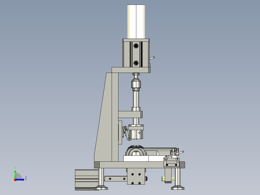 压离合器工装3D模型左视图