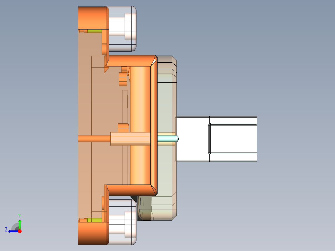 简易遥控器外观件贴膜治具右视图